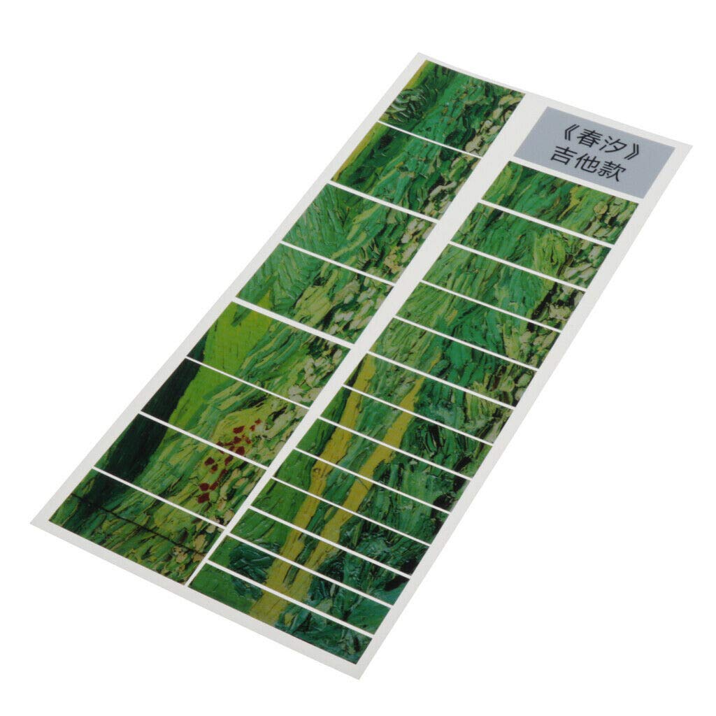 Premium Guitar Fretboard Inlay Stickers - Decorative Fret Markers for Bass, Acoustic & Ukulele - Self-Adhesive Spring Design - Perfect for DIY Guitar Customization & Music Lessons