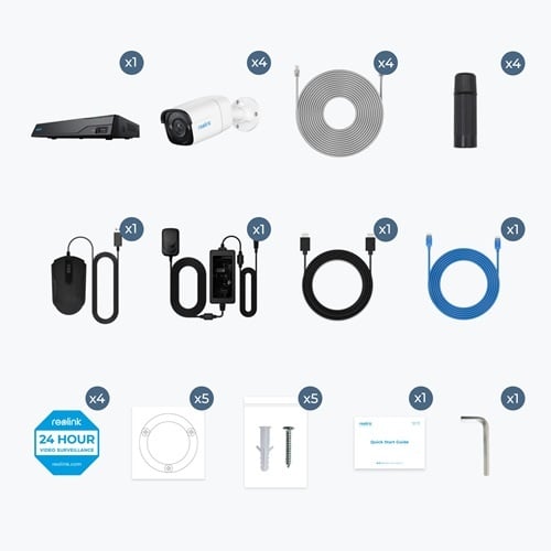 NVS8 5MB4 2TB Security Camera Kit, 5MP HD, PoE, Smart Motion Detection - Ideal for Home & Business Surveillance