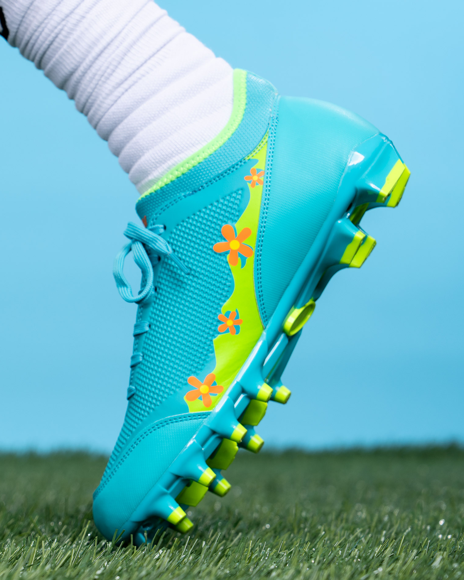 Scooby Doo Mystery Machine Football Cleats - Velocity 3.0 by Phenom Elite | High-Performance Soccer Shoes for Kids & Adults | Perfect for Field Games & Team Sports