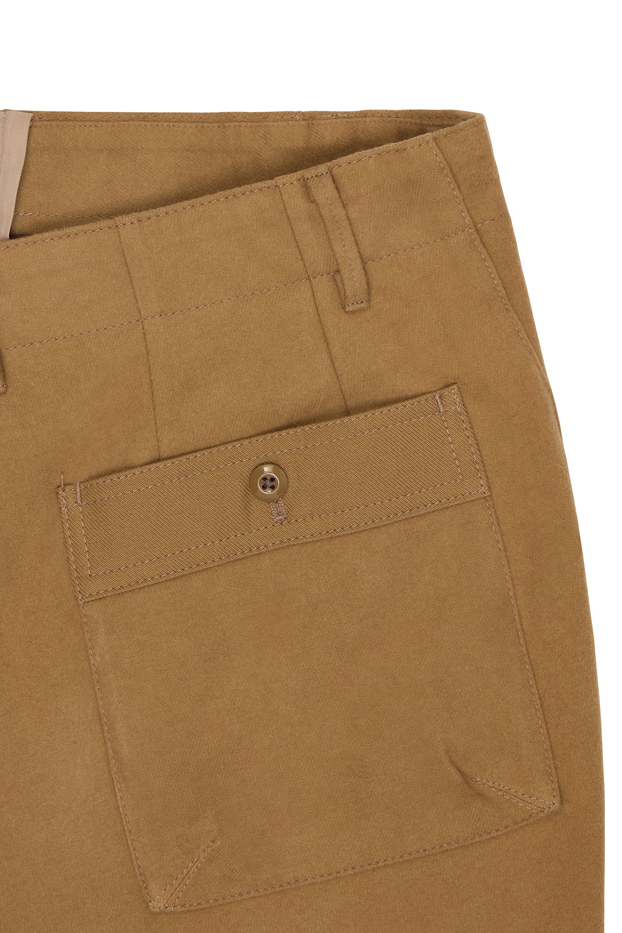 Beige Military Flannel Casual Trousers for Men - Comfortable Outdoor Hiking Pants with Cargo Pockets - Perfect for Camping, Hiking and Everyday Wear
