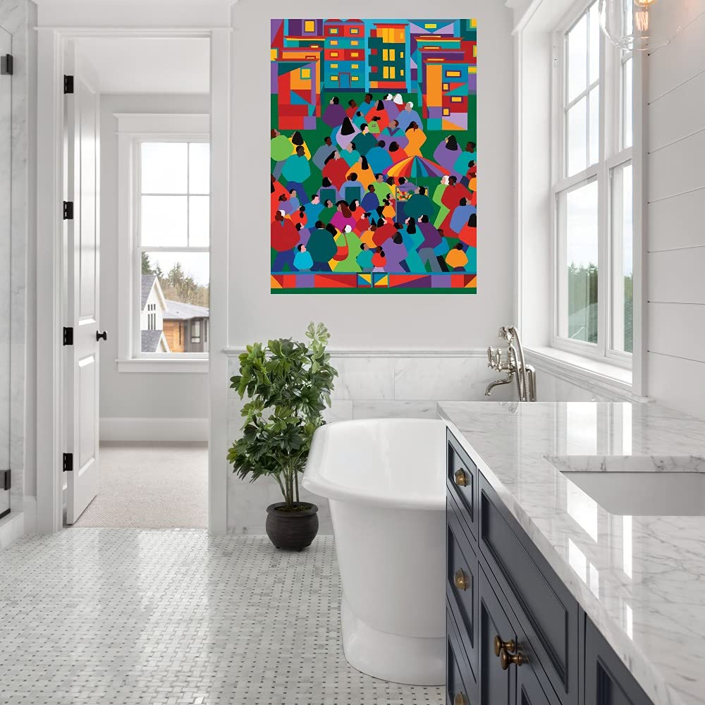 We The People I Fine Art Canvas Wall Decor by Synthia Saint James - Ready to Hang 42x56 Inches - Perfect for Living Room, Bedroom, Office & More - American Pop Art Home Decor