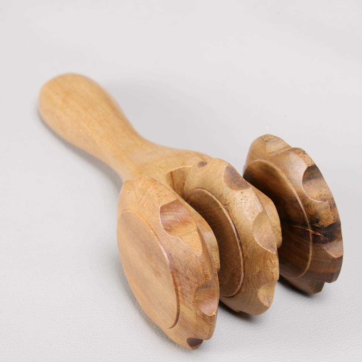EXCEART Wooden Muscle Roller Stick - Full Body Massager for Neck, Back, Calf & Foot Pain Relief - Trigger Point Therapy & Deep Tissue Massage - Natural Bamboo Massage Wheel for Athletes, Yoga & Post-Workout Recovery