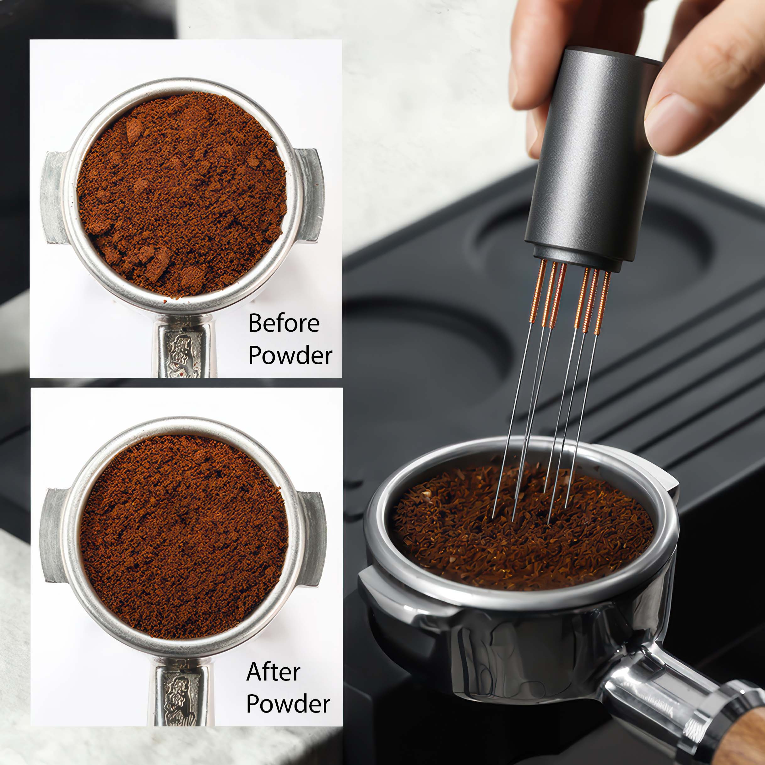 Premium WDT Tool for Espresso - Needle Distribution Tool with Magnetic Stand | Perfect for Baristas & Home Coffee Brewing