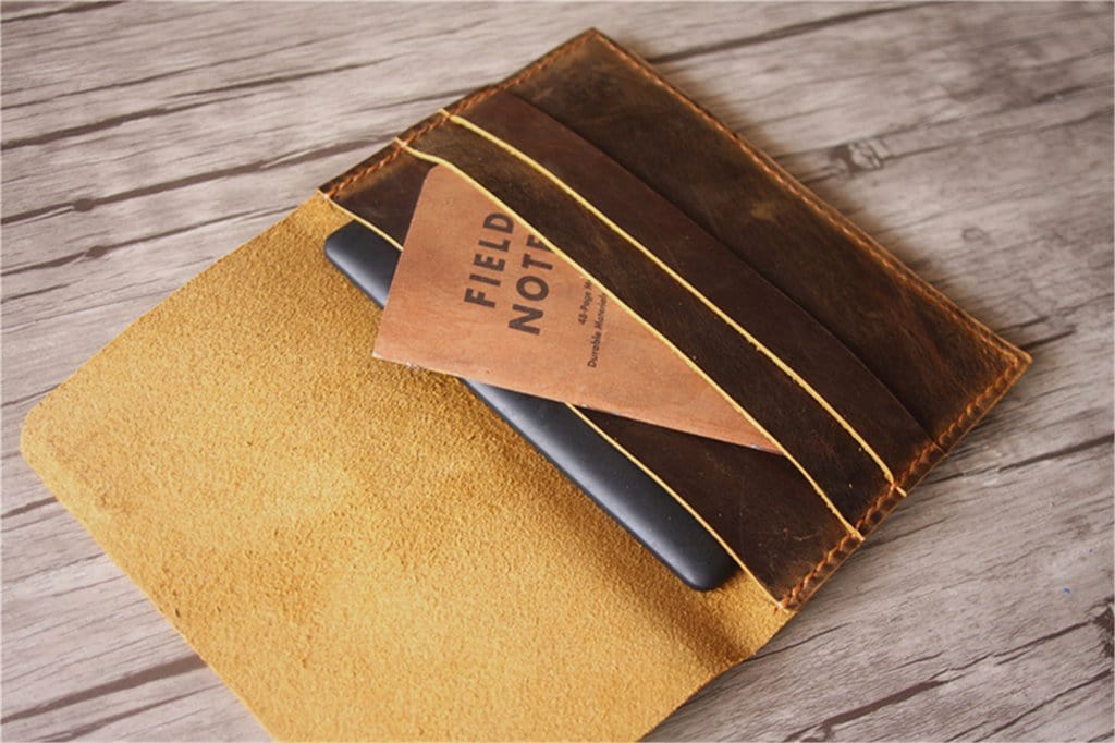 Handmade Genuine Brown Leather Cover Case for Kindle Oasis - Premium Protective Sleeve for Reading, Travel & Daily Use