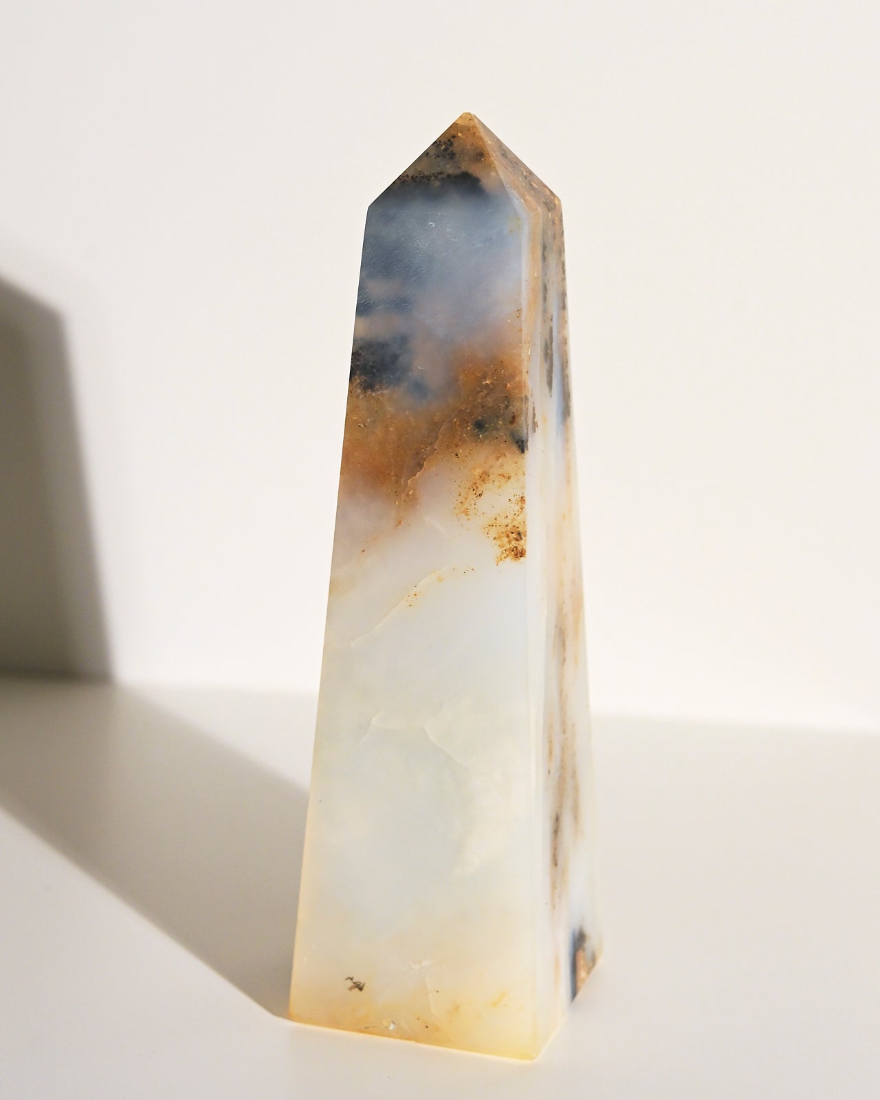 Peruvian Blue Opal Crystal Tower - 6 Inch Healing Stone for Meditation, Reiki, and Home Decor | Natural Energy Generator & Spiritual Gift