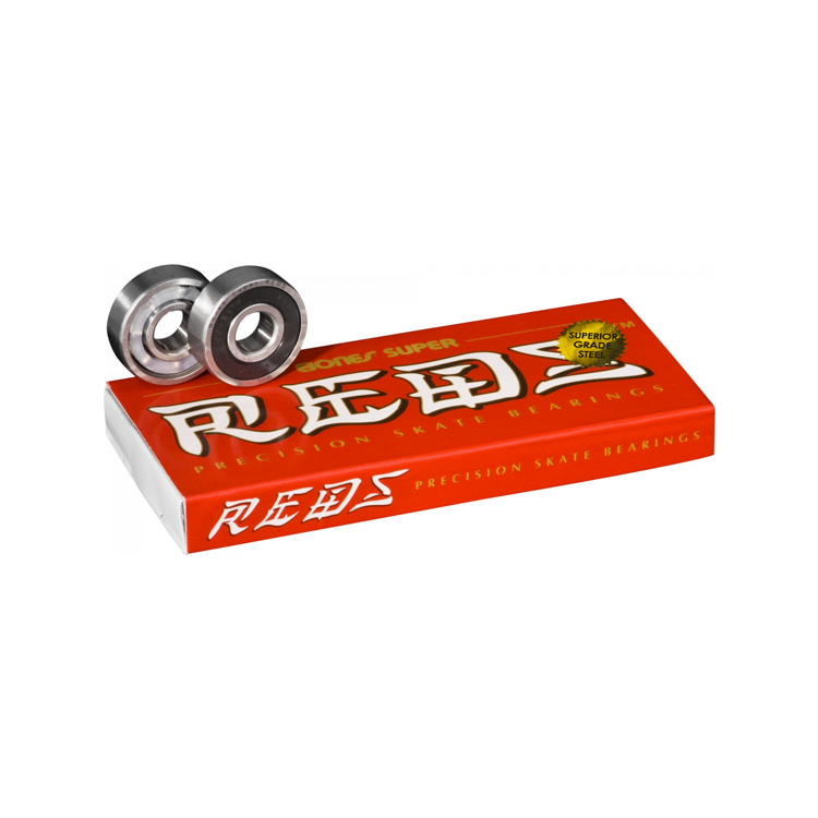 Premium 8mm SUPER REDS Bearings - High-Speed Skateboard & Longboard Bearings for Smooth Ride & Durability | Perfect for Cruising, Downhill & Freestyle Skating