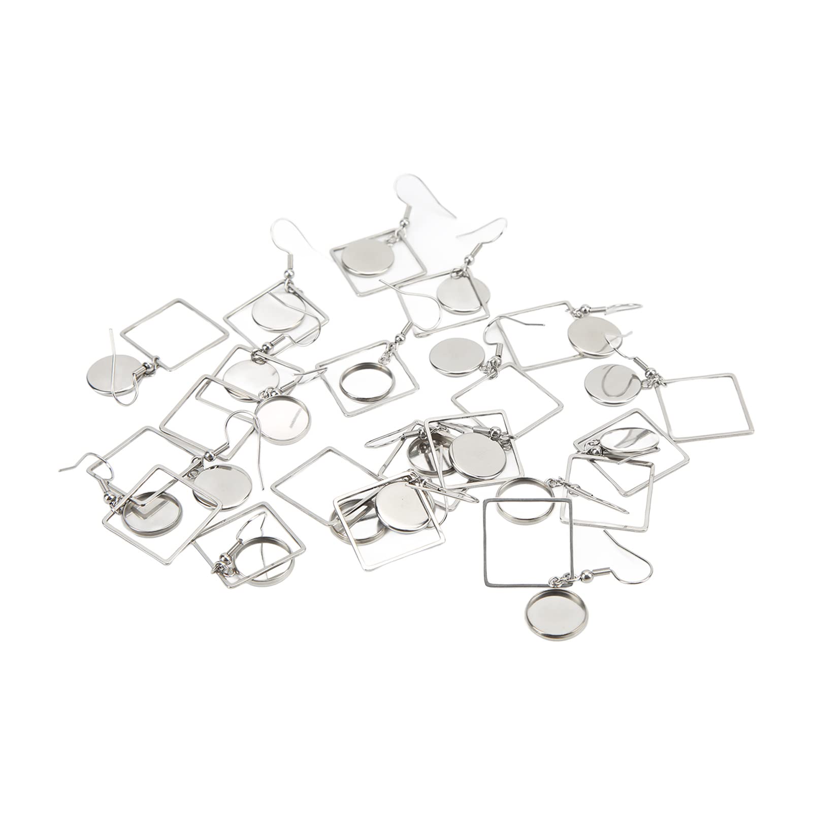 Handmade Stainless Steel Earring Blanks - 20PCS 12mm DIY Jewelry Making Supplies for Crafting Unique Earrings | Perfect for Earring Displays, Gift Making & Home Decor Projects