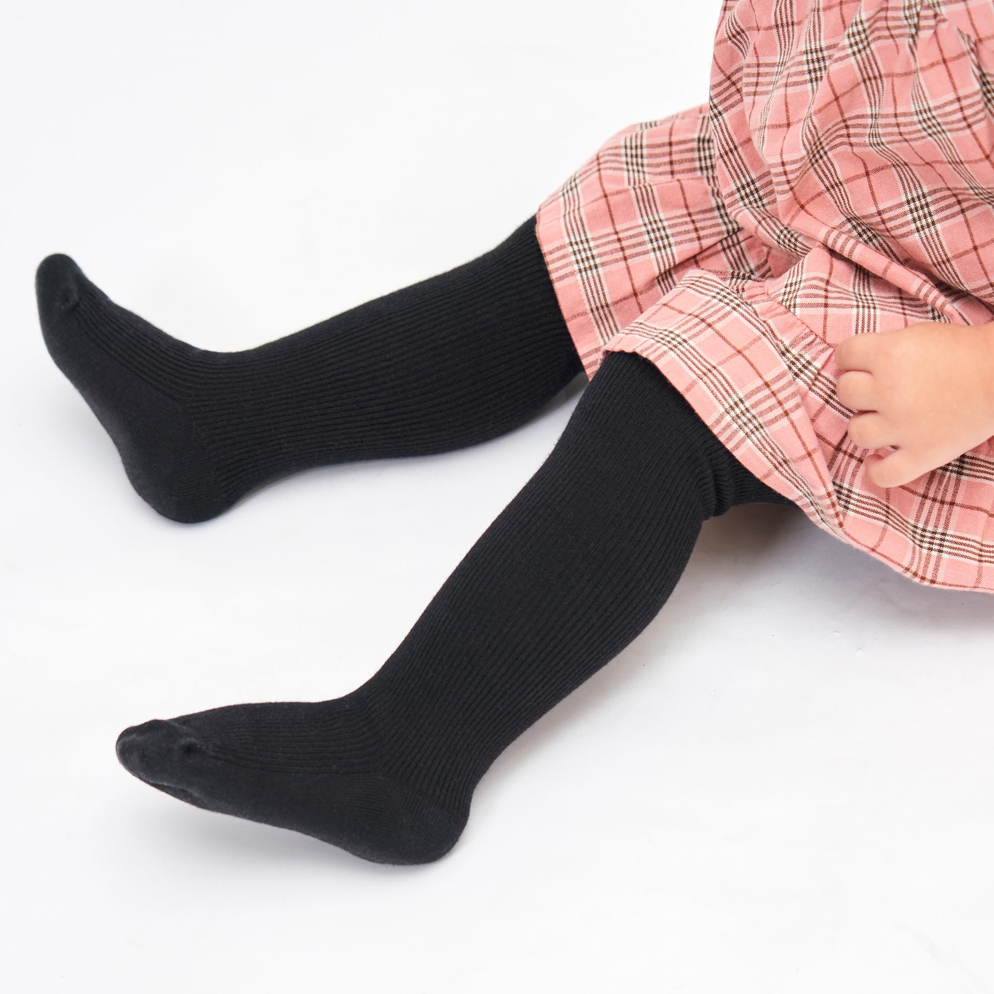 Stelle Baby Tights for Girls - Seamless Knit Cotton Leggings & Stockings for Toddlers & Infants | Soft & Comfortable Everyday Wear for Playtime, School & Special Occasions