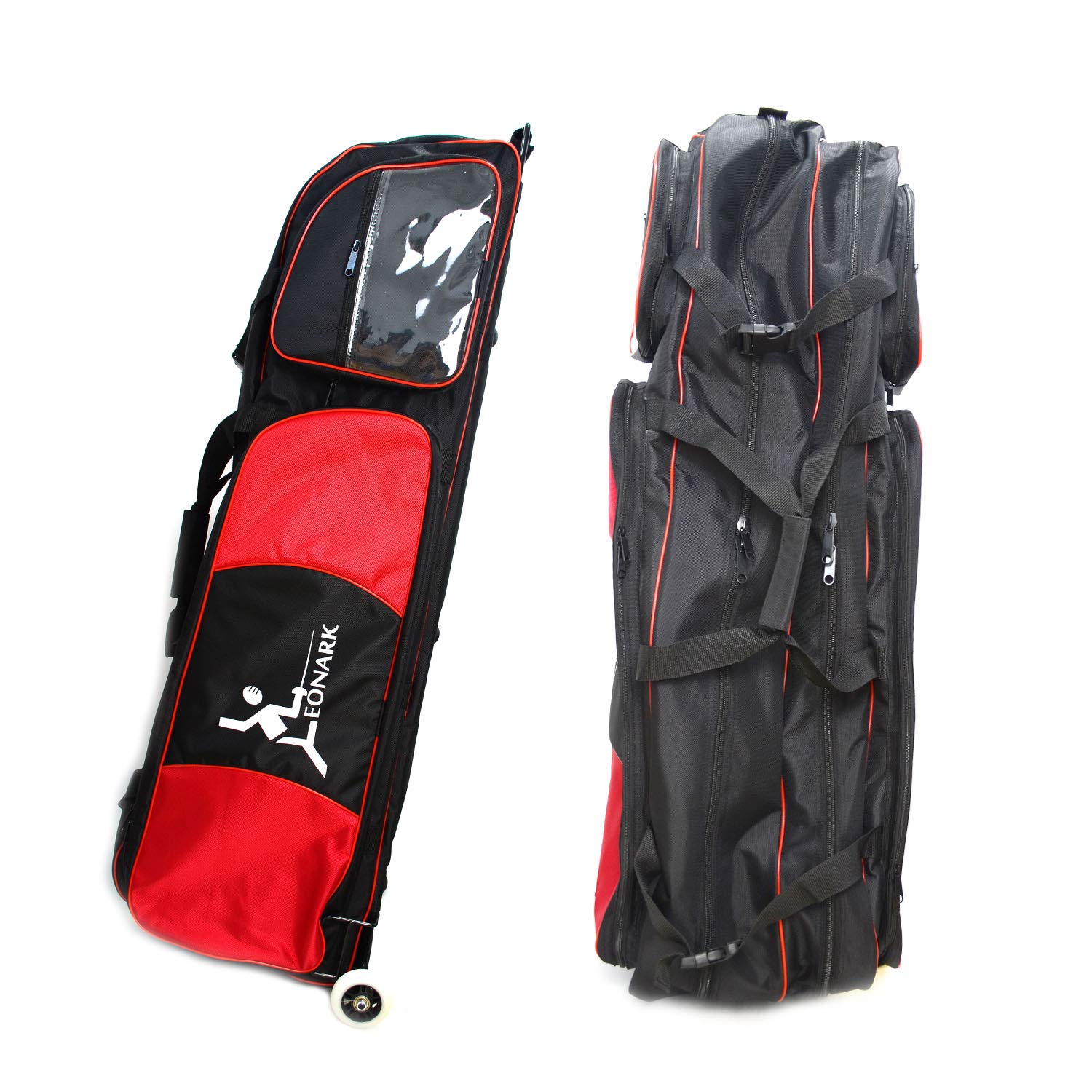 LEONARK Fencing Equipment Wheel Bag - Durable Draw-bar Trolley Case for Epee, Saber & Foil Swords, Fencing Suit & Mask | Perfect for HEMA Training, Competitions & Travel