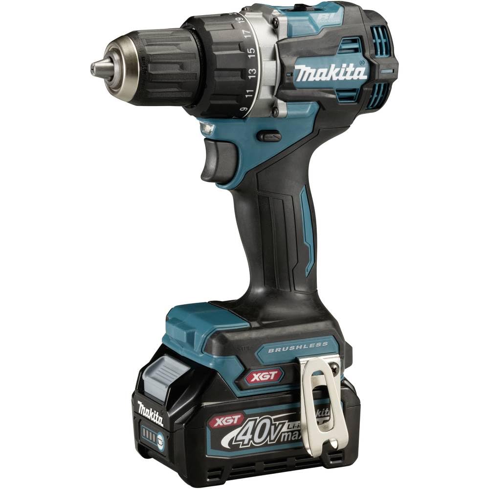 Makita DF002GA202 40V Max Cordless Drill Kit with 2.0Ah Battery (2 Batteries + Charger Included) in MAKPAC Case - Petrol Blue - Perfect for DIY Projects, Home Repairs & Professional Construction Work