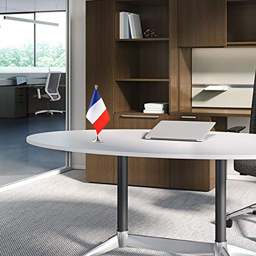 Mini French Flag Desk Decor - Small France Table Flags for Home, Office & Party Decorations - Perfect for National Day, World Cup & Patriotic Events