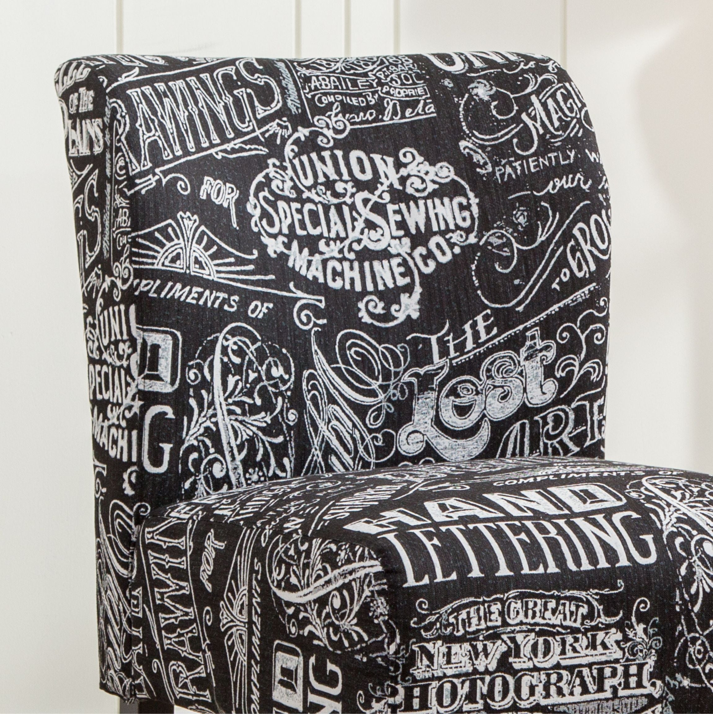 Modern Capa Fabric Armless Accent Chair by Roundhill Furniture - Stylish Contemporary Living Room Seating for Home Office, Lounge & Reading Nook