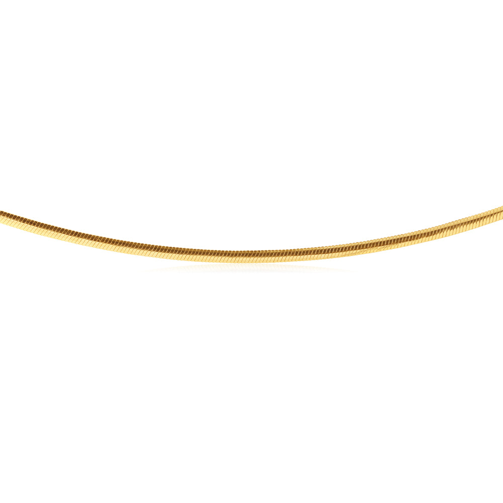 9 Carat Silver Filled Flat Snake Chain Necklace 18 Inches - Elegant Layering Piece for Women, Perfect for Everyday Wear & Gift Giving