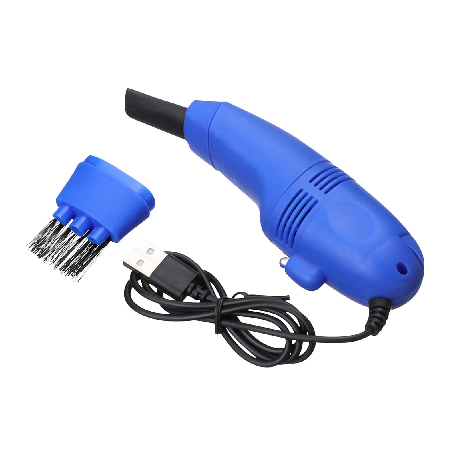 Kimanli Rechargeable USB Mini Vacuum Cleaner for Keyboard, Laptop, Piano & Car - Handheld Electric Dust Blower & Brush (Blue & Light Blue) - Perfect for Home, Office & Travel Use