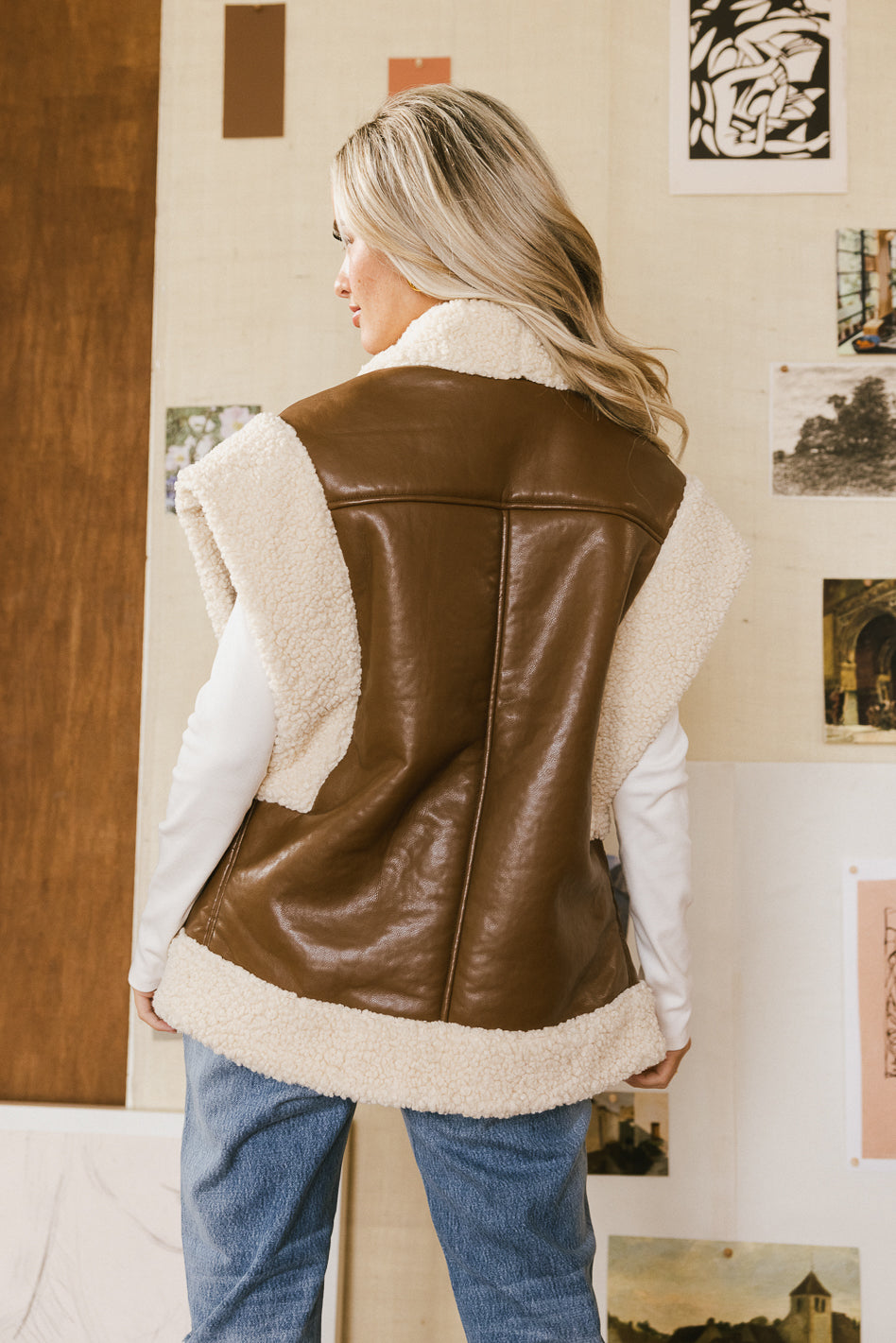 Brown Sherpa Lined Vest for Women - Cozy Winter Layering Piece for Outdoor Activities & Casual Wear - FINAL SALE