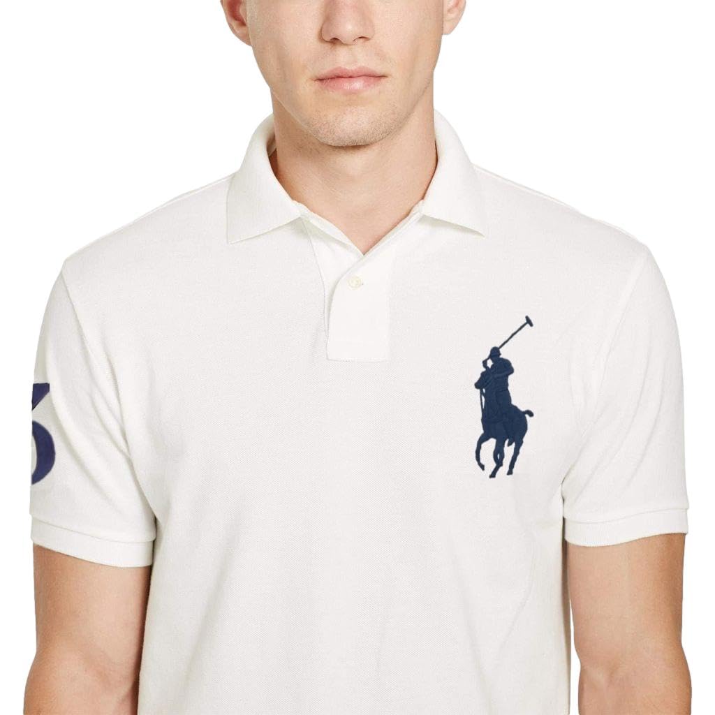 POLO RALPH LAUREN Men's Big Pony Classic Fit Mesh Polo Shirt - Breathable Cotton Golf & Casual Wear for Summer