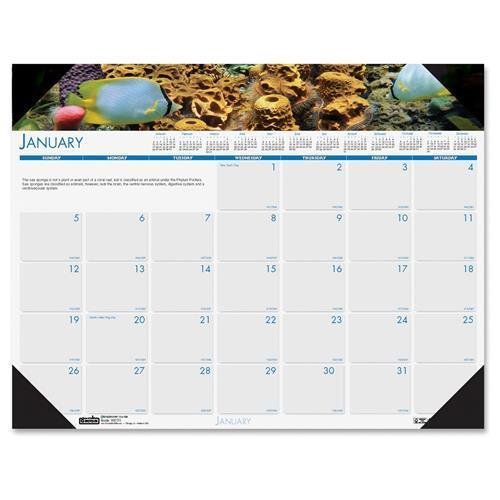 Eco-Friendly Recycled Coastlines Photographic Monthly Desk Pad Calendar - 12-Month Planner for Office, Home & School Organization | HOD1786