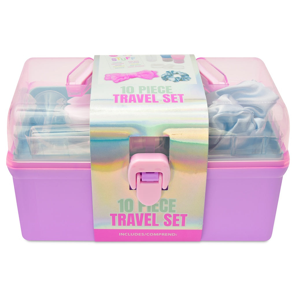 iScream Travel Case Beauty Set - Portable Makeup Organizer for Women, Waterproof Cosmetic Bag with Mirror - Perfect for Travel, Gym, and On-the-Go Touch Ups