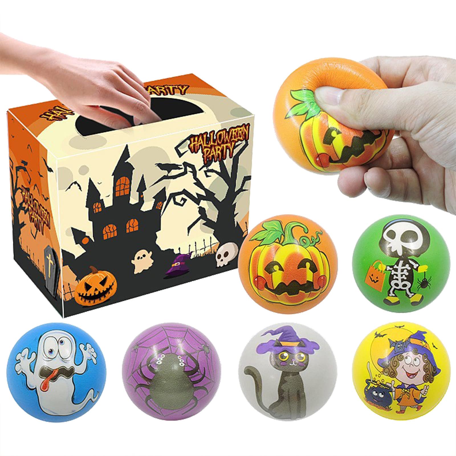 QQtangYA 6PC Halloween Educational Toy Set - Stress Relief & Anti-Anxiety Sensory Toys for Kids & Adults with Autism/ADHD - Includes 1 Hour Sand Timers - Perfect for Classrooms, Therapy, and Home Use (One Size)