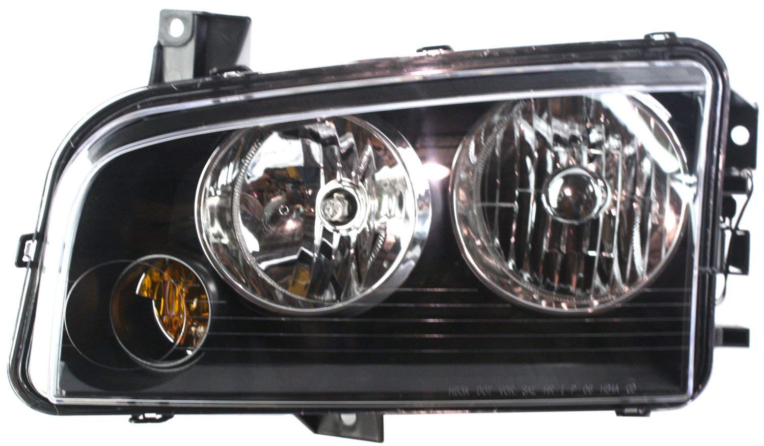 Garage-Pro Driver & Passenger Side Headlight Assembly for 2006-2007 Dodge Charger | Halogen Replacement with Bulbs | Fits Models Produced Before Nov 2006 | Replaces OEM Part# 4806164AF/4806165AF | Perfect for Night Driving & Auto Restoration Projects