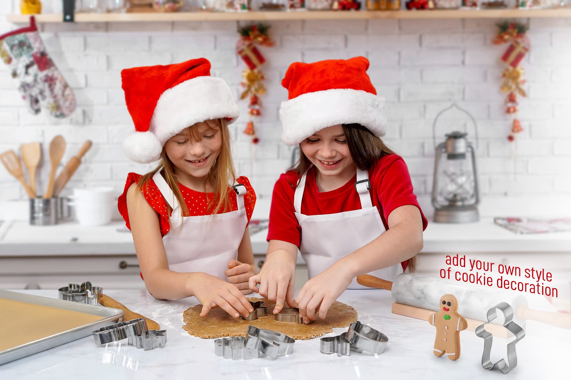 Zulay 14-Piece Stainless Steel Christmas Cookie Cutters Set - Durable Non-Stick Holiday Baking Tools with Folded Edges & Assorted Designs - Perfect for Gingerbread, Sugar Cookies, Biscuits & DIY Christmas Decorations