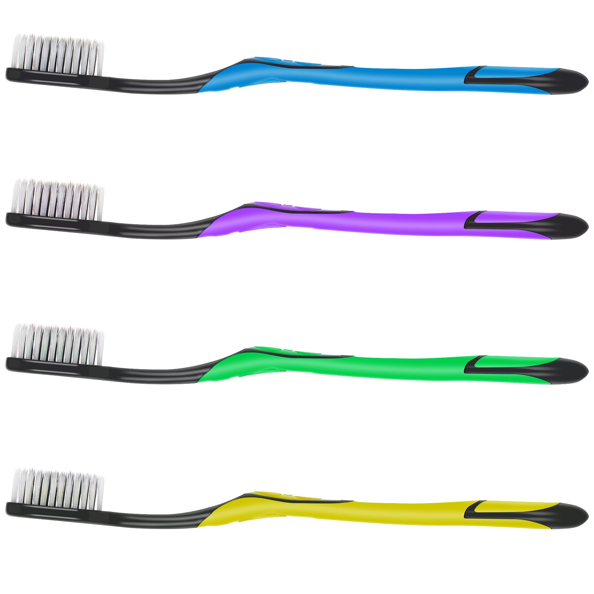 Extra Soft Flossing Toothbrush for Adults with Sensitive Teeth & Receding Gums - Gentle Manual Toothbrush with Floss Bristles to Remove Plaque - Individually Wrapped (Perfect for Travel, Daily Oral Care & Gum Health)
