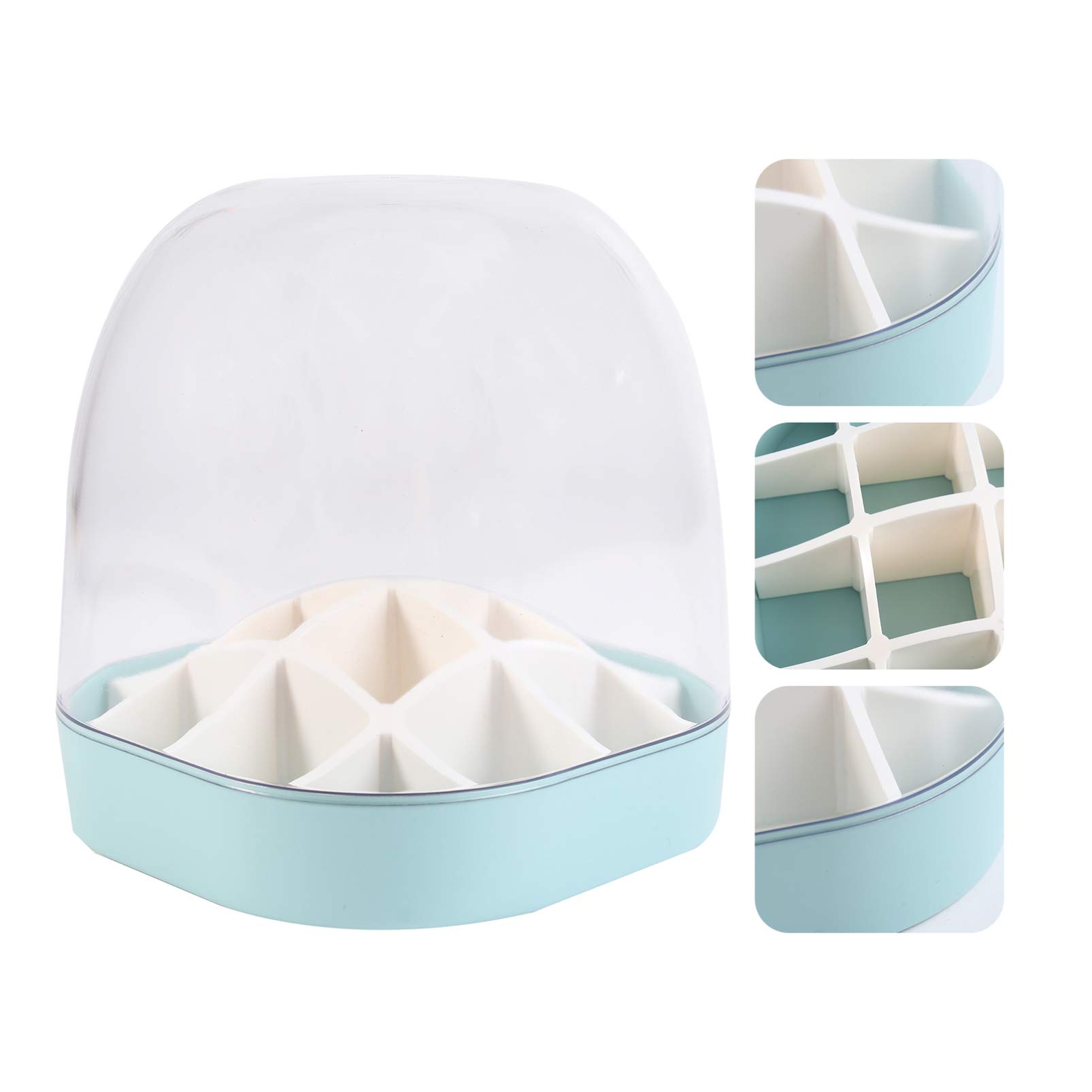 1pc Clear Transparent Lipstick Storage Box - 9 Grid Cosmetic Organizer Case for Makeup, Lipsticks & Cosmetics - Perfect for Vanity, Travel & Bathroom Organization