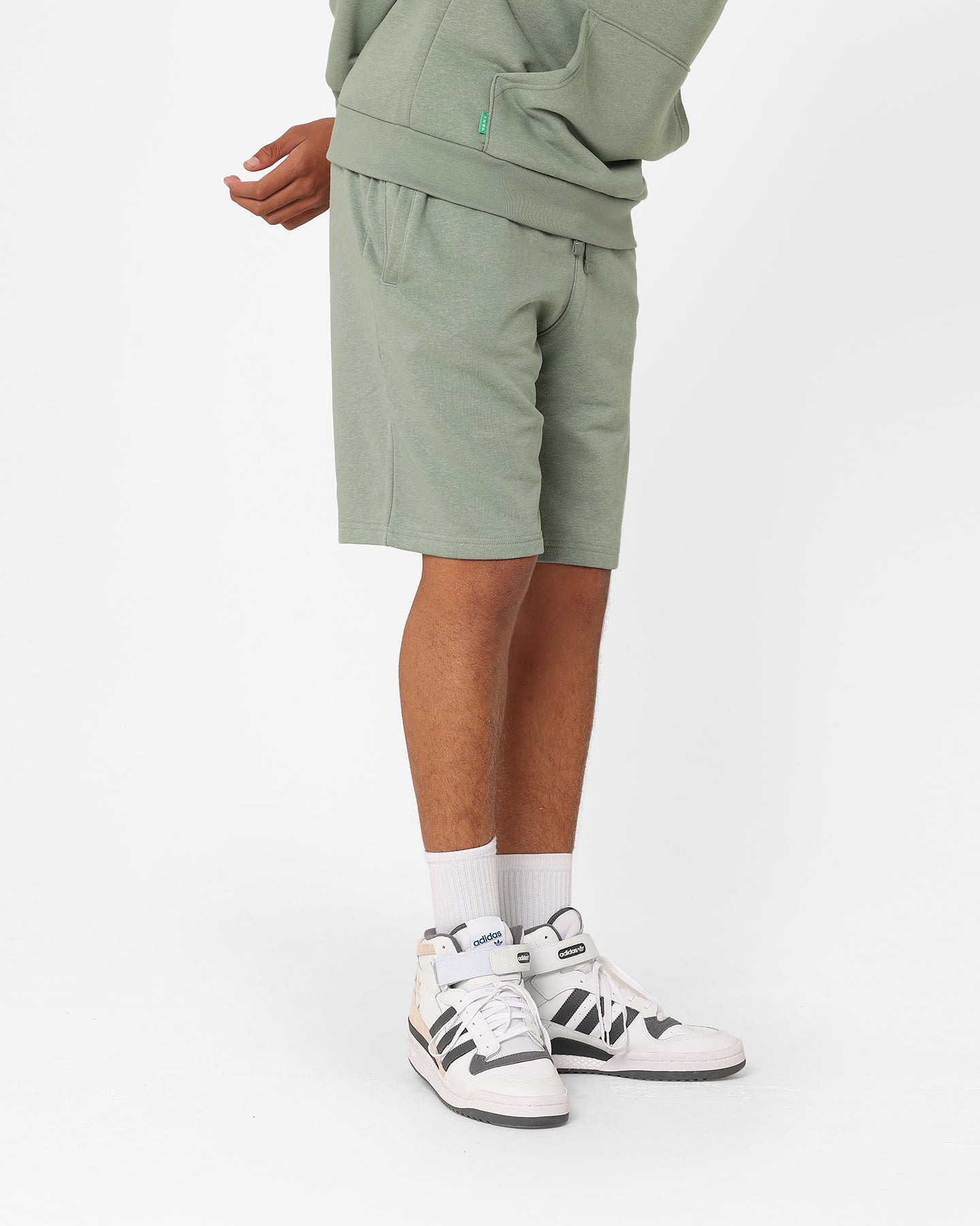 Adidas Essentials+ Hemp Shorts for Men - Breathable Athletic Running Shorts with Pockets, Silver Green - Perfect for Gym, Workout & Casual Wear