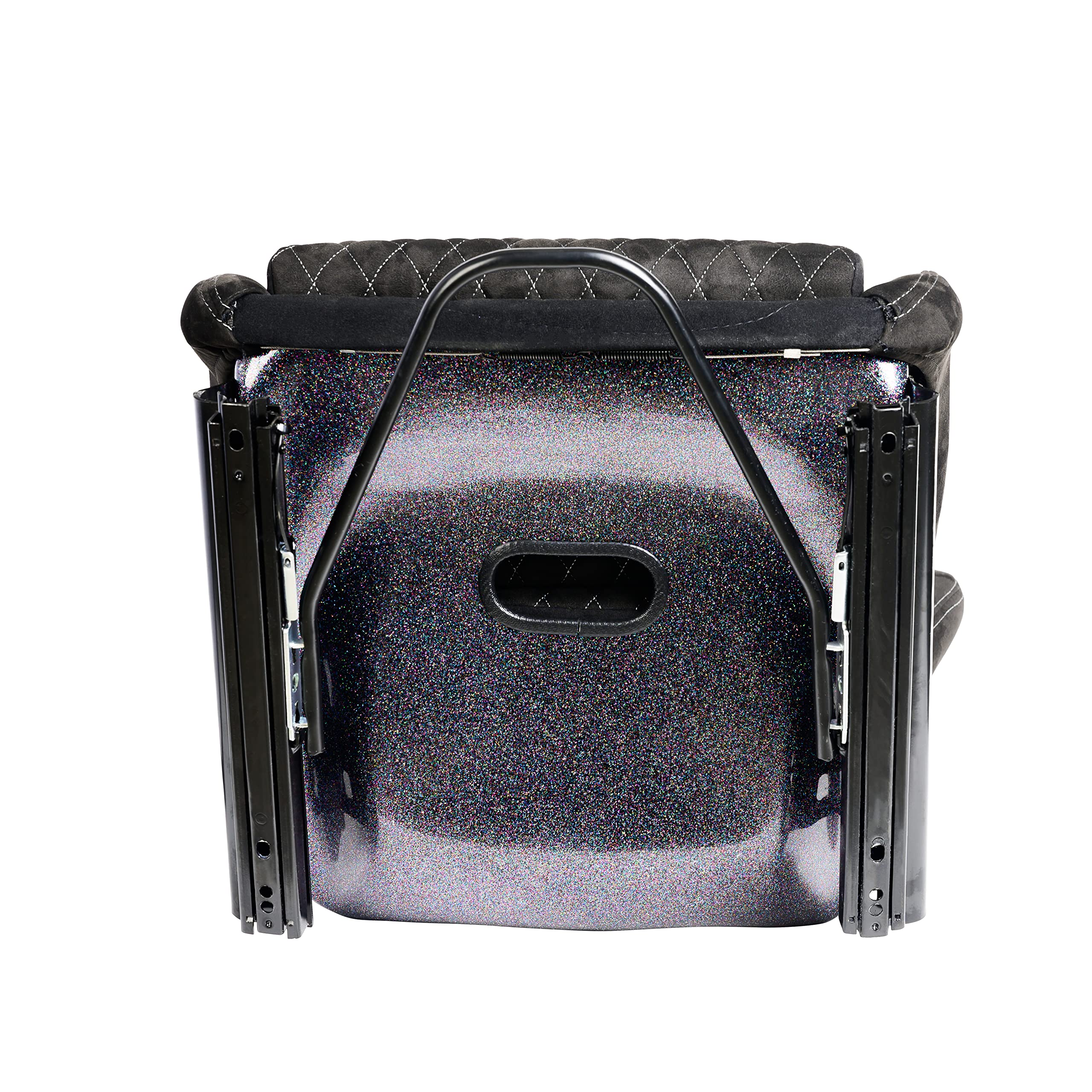 Universal Fiberglass Racing Bucket Seat - Size L, Silver Mesh Fabric with Reinforced Fiberglass Back & Dual Lock Slider | Perfect for Racing Simulators, Gaming Chairs, and Sports Car Upgrades