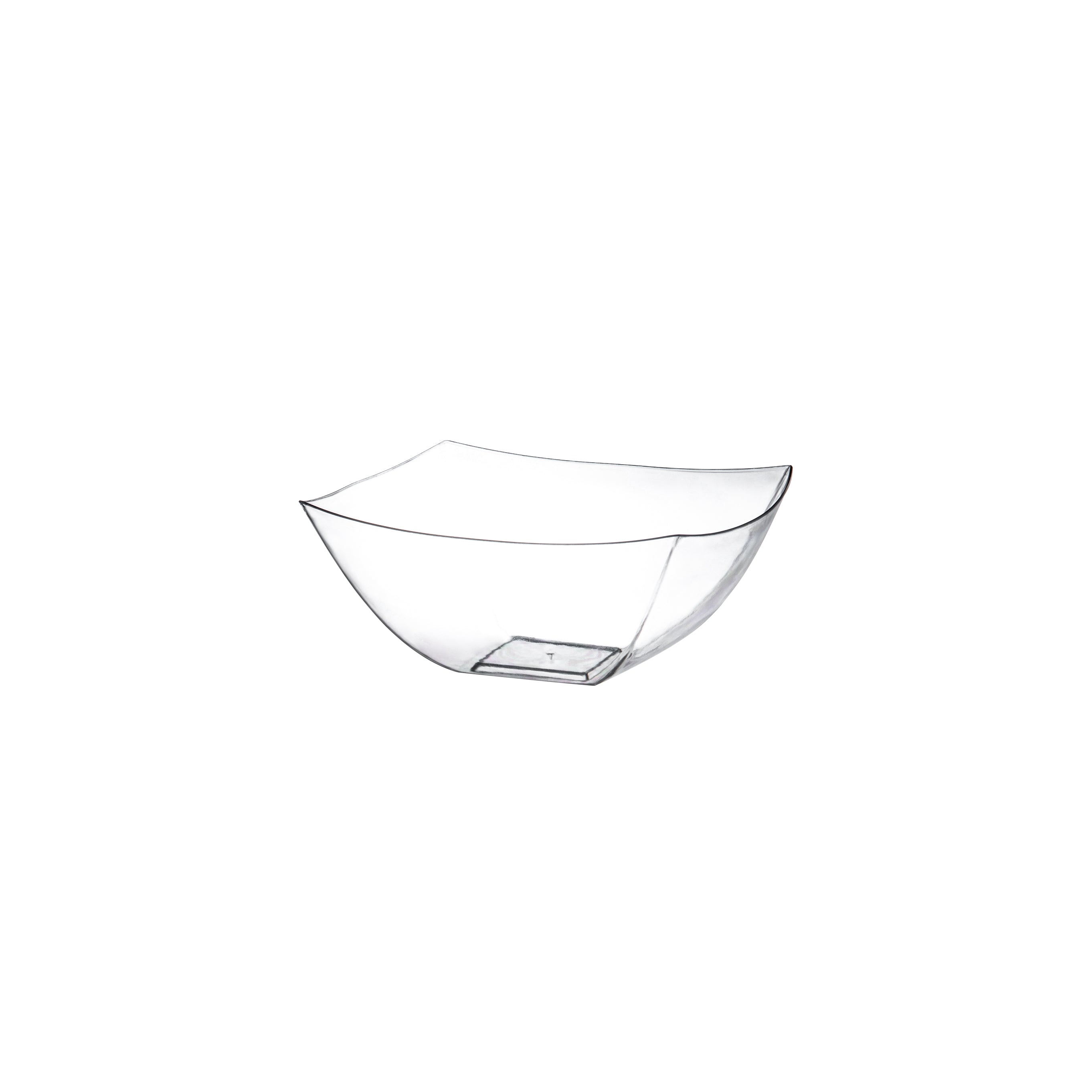 4-Pack Square Fancy Clear Serving Bowls - Elegant Glass Salad Bowls for Parties, Entertaining & Home Decor - Perfect for Fruit, Desserts, Snacks & Table Centerpieces