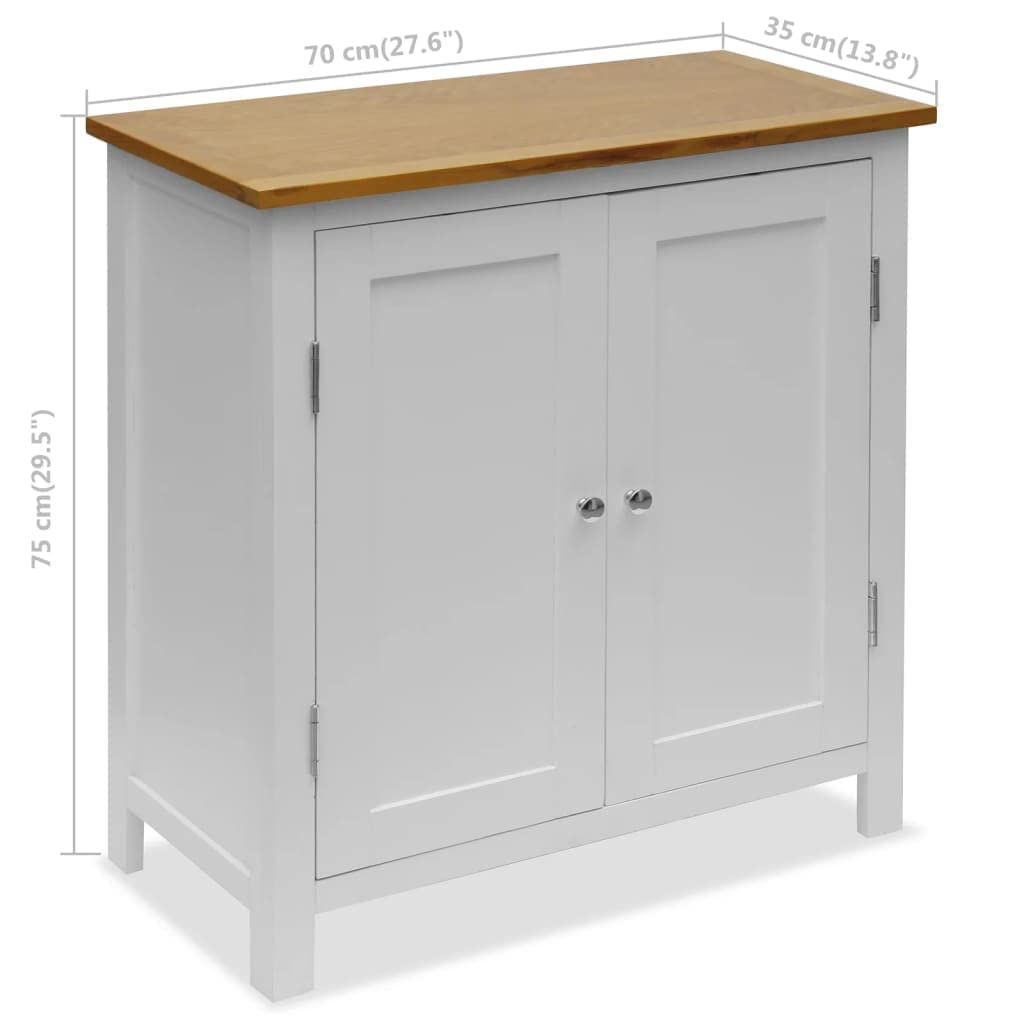 Rustic Oak Side Cabinet - 27.6