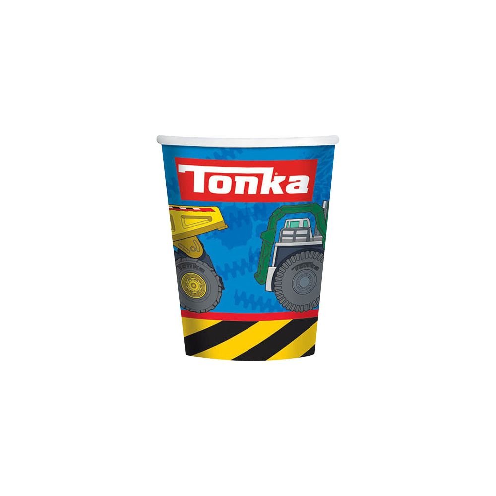 Tonka 9oz Plastic Cups (8 Pack) - Durable Party Cups for Kids Birthday, BBQ, Picnic & Outdoor Events - BPA-Free Drinking Cups for Juice, Soda & Water