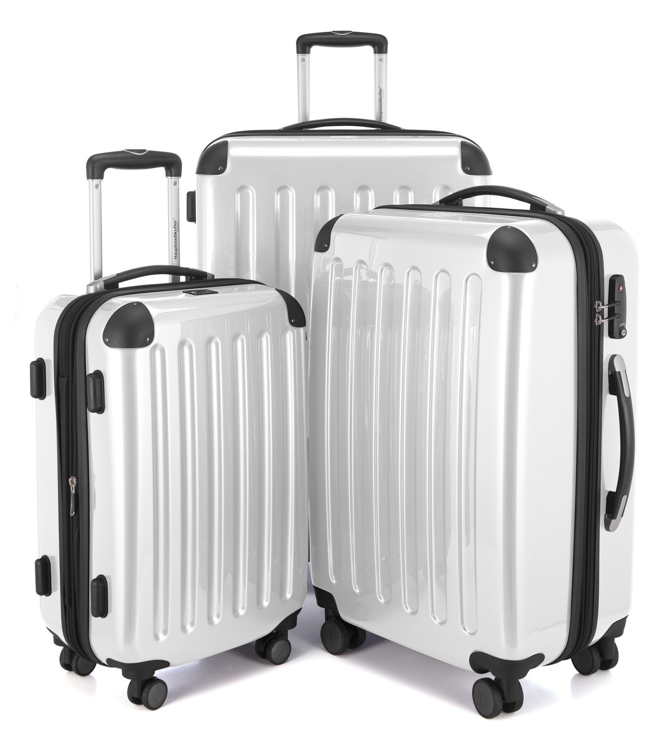 Premium Hauptstadtkoffer 3-Piece Luggage Set - White, Lightweight & Durable Suitcase for Travel, Business Trips & Vacations