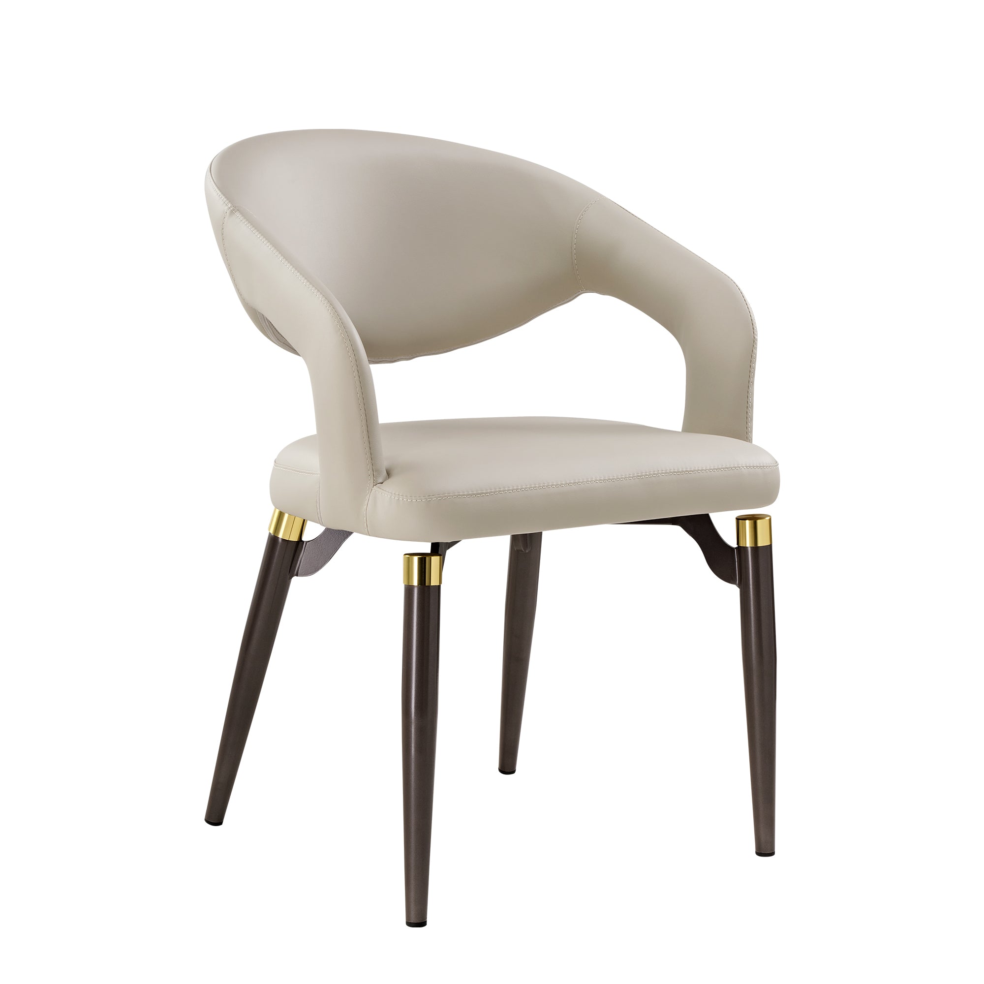 Luxury Chantilly Leather Dining Chairs Set of 2 - Modern Upholstered Side Chairs for Dining Room, Kitchen, or Office - Elegant Home Decor & Comfortable Seating