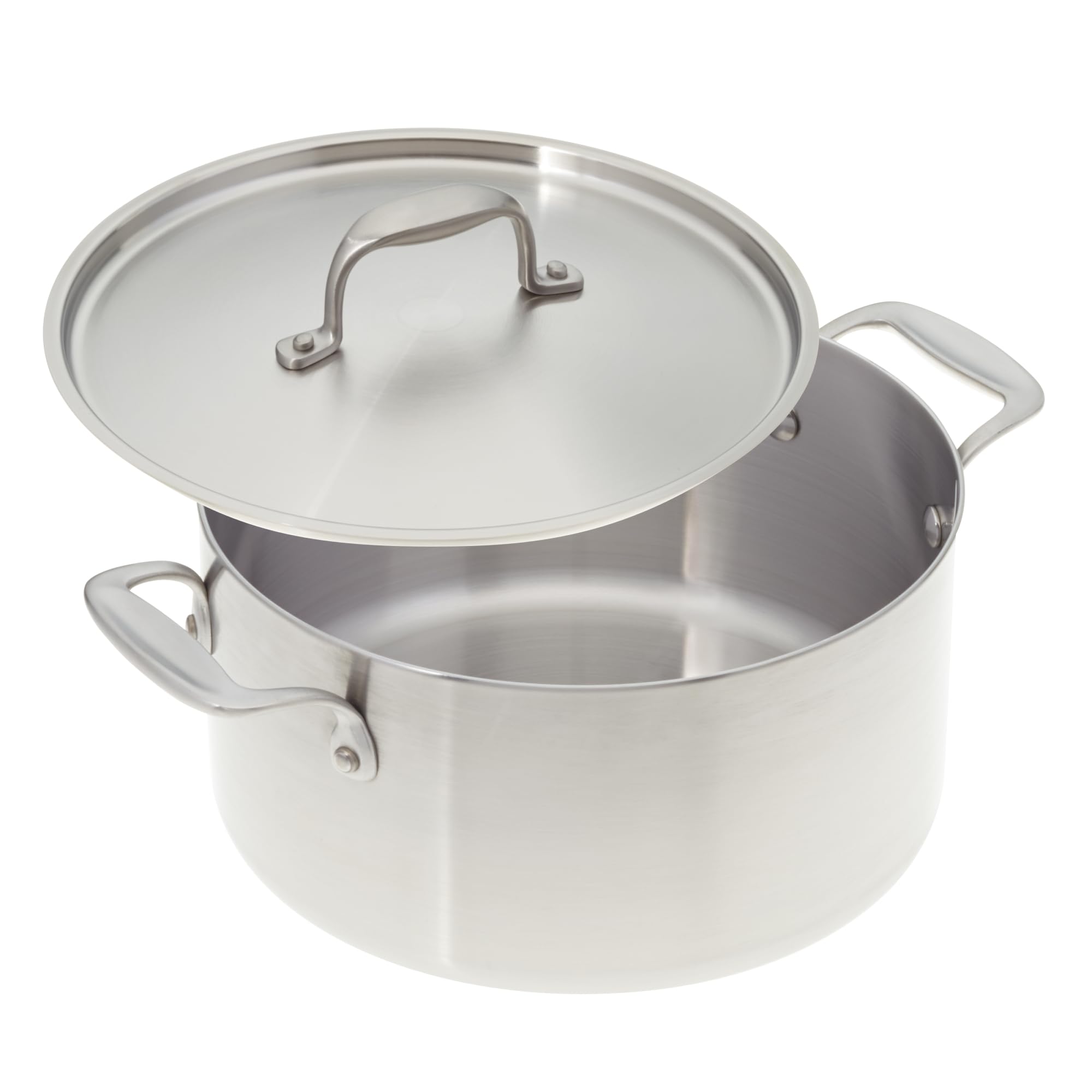 6 Quart Stainless Steel Stock Pot & Dutch Oven with Lid - Made in USA - Perfect for Soups, Stews, Pasta & Family Cooking