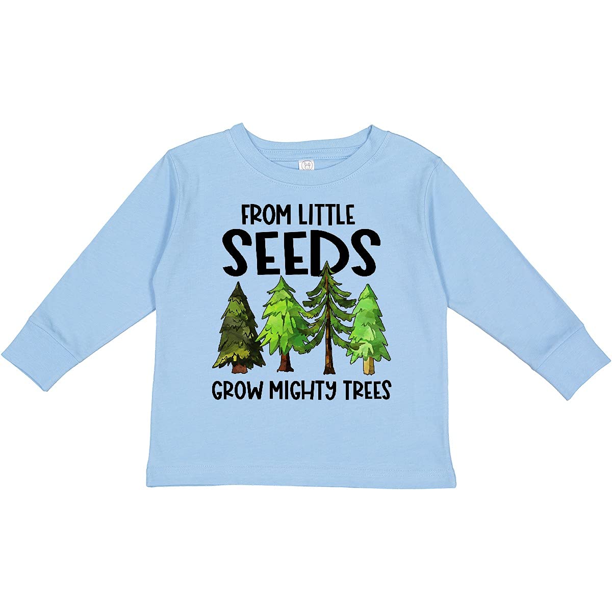 Little Seeds Grow Mighty Trees Toddler Long Sleeve T-Shirt - Cute Graphic Tee for Boys & Girls - Perfect for Playtime, School & Family Outings