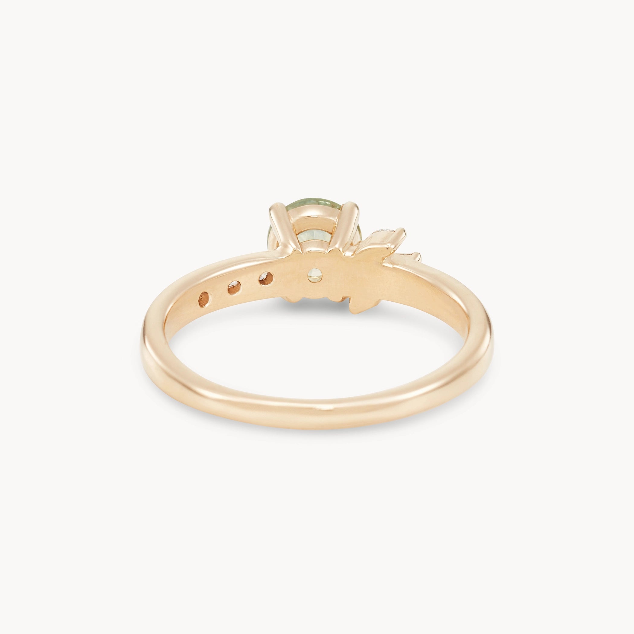 Unique Wild Lover’s Path Ring - 14K Yellow Gold with Round Sapphire Gemstone | Perfect for Anniversary Gifts, Engagement & Romantic Occasions