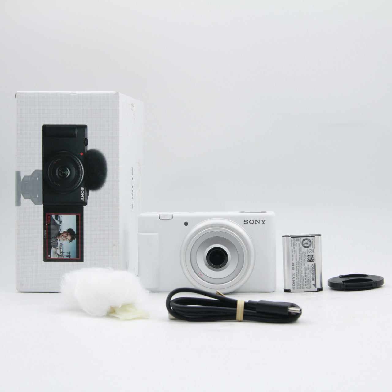 Refurbished Sony ZV-1F Vlog Camera (White) - Perfect for YouTube, Travel & Content Creation - 4K Video, Flip Screen & Compact Design
