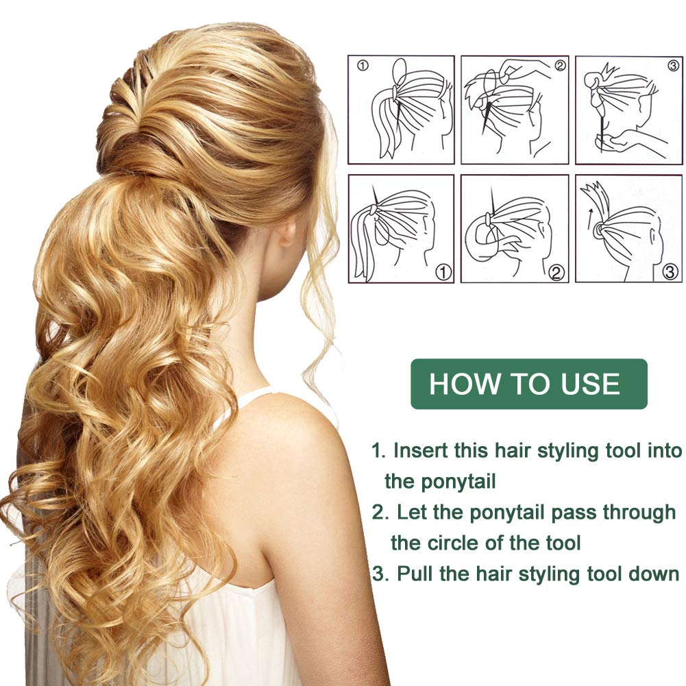 5 Pairs Plastic Hair Braid & Ponytail Maker Tools - French Braid Accessories, Hair Loops for Styling - Perfect for DIY Hairstyles, Parties, and Everyday Use