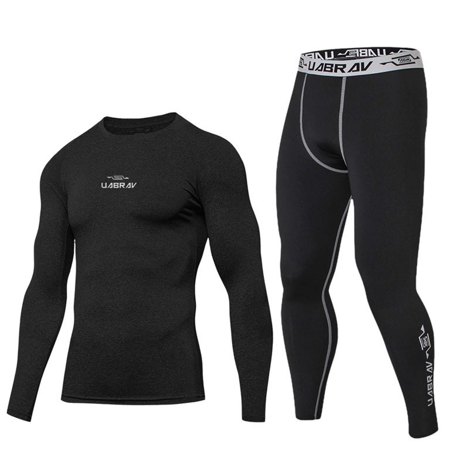 Men's Quick-Dry Fitness Set - Long Sleeve Workout Shirt & Leggings for Running, Gym, Yoga | Summer Sportswear for Active Lifestyle