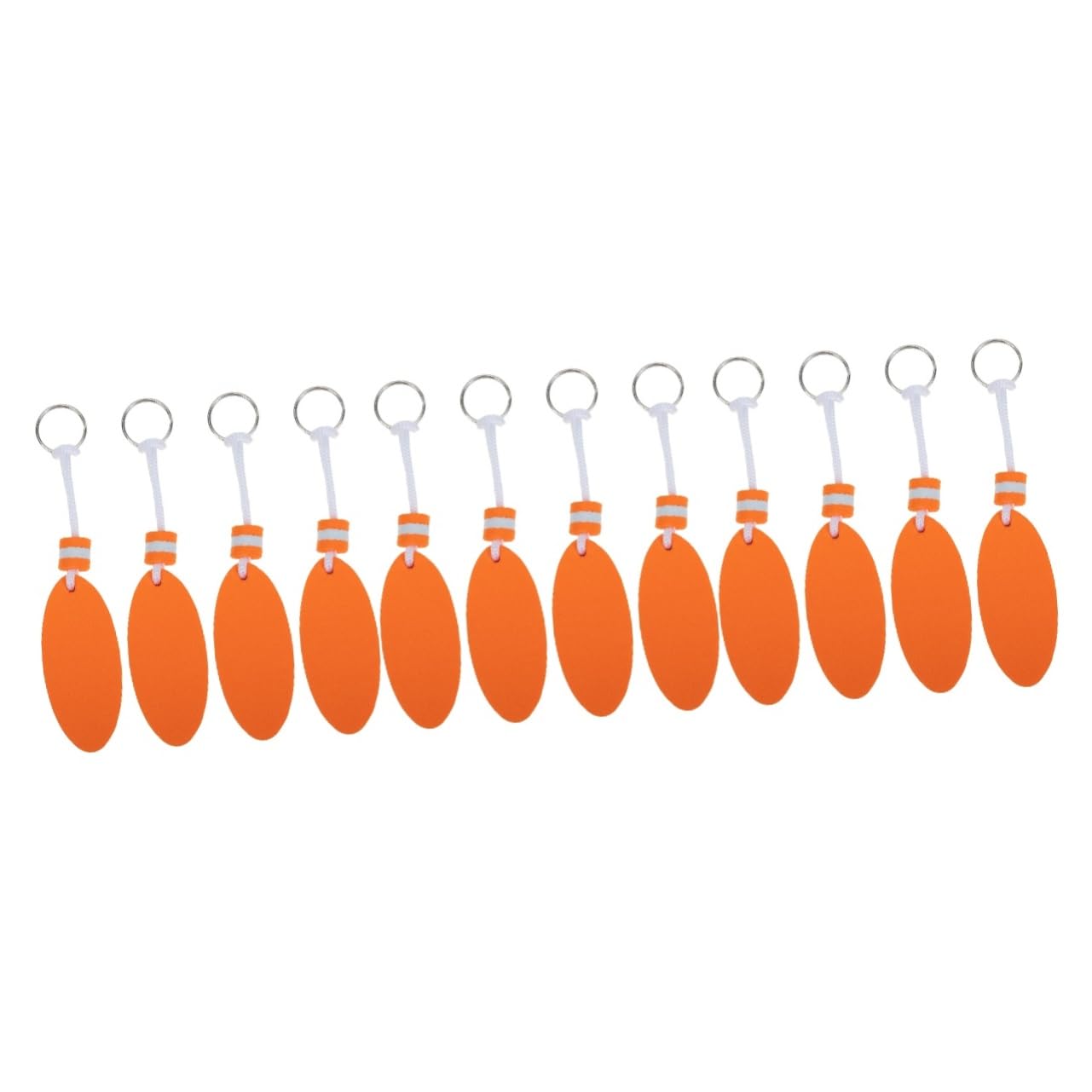 FOYTOKI 12 Pack Surfboard Keychains - Waterproof Buoyant Key Floats for Boating, Swimming & Beach Activities - EVA Floating Keychains for Water Sports Enthusiasts