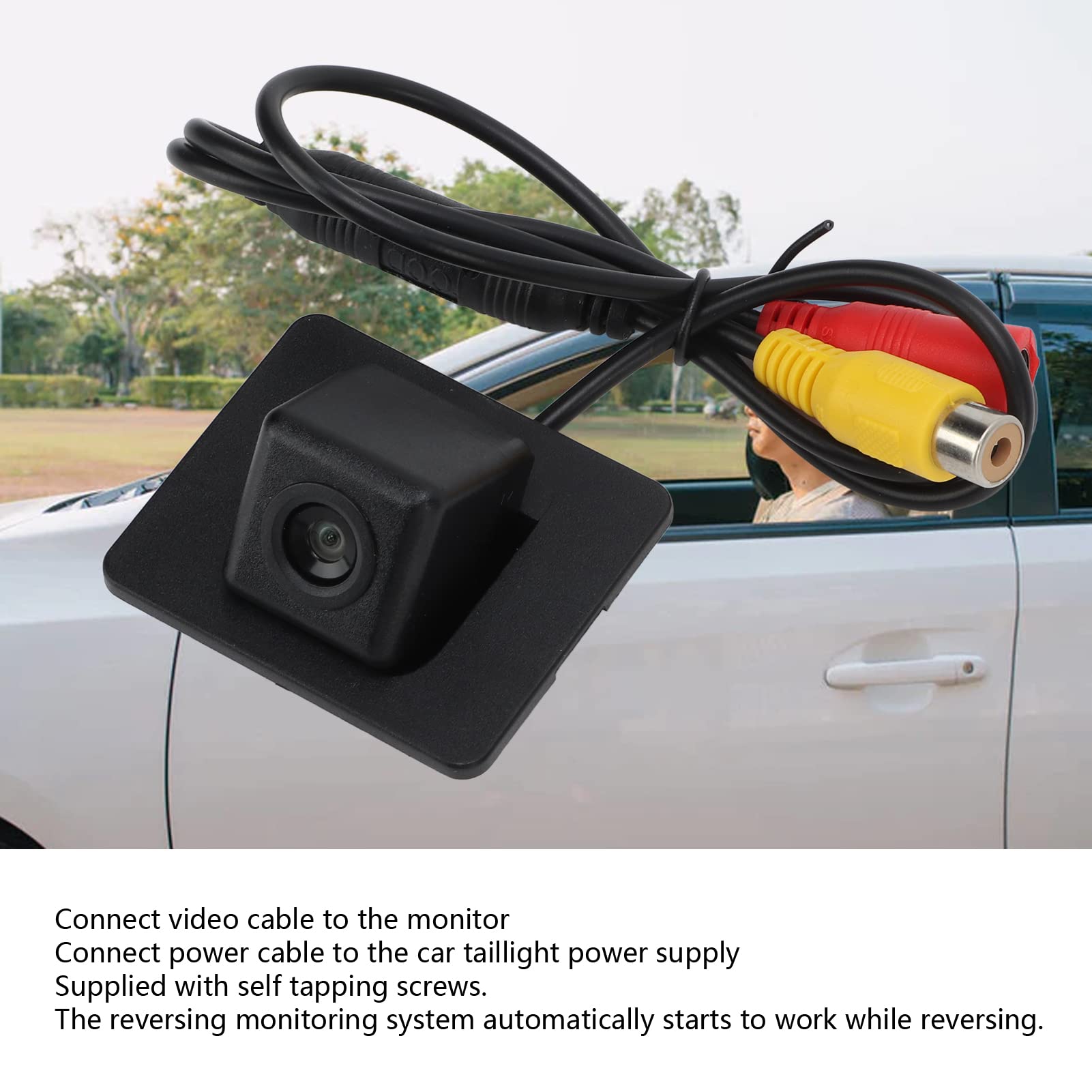 170° Wide Angle IP67 Waterproof Car Backup Camera, CCD Rear View Camera Replacement for Mazda 3 Axela 2013-2019 - Perfect for Night Driving & Parking Assistance