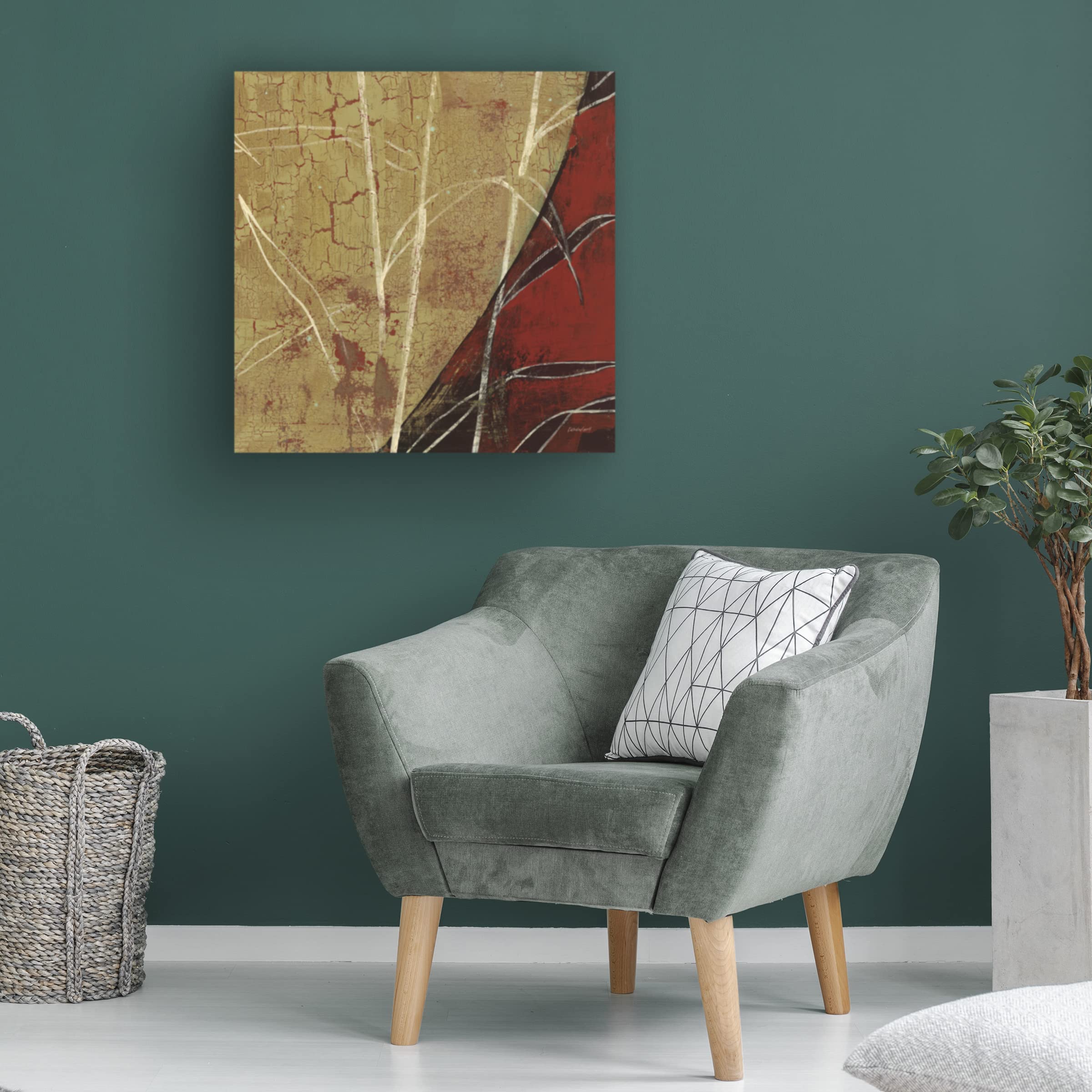 Trademark Fine Art 'Sun Stems Tile II' Canvas Wall Art by Kathrine Lovell - Modern Botanical Home Decor for Living Room, Bedroom & Office