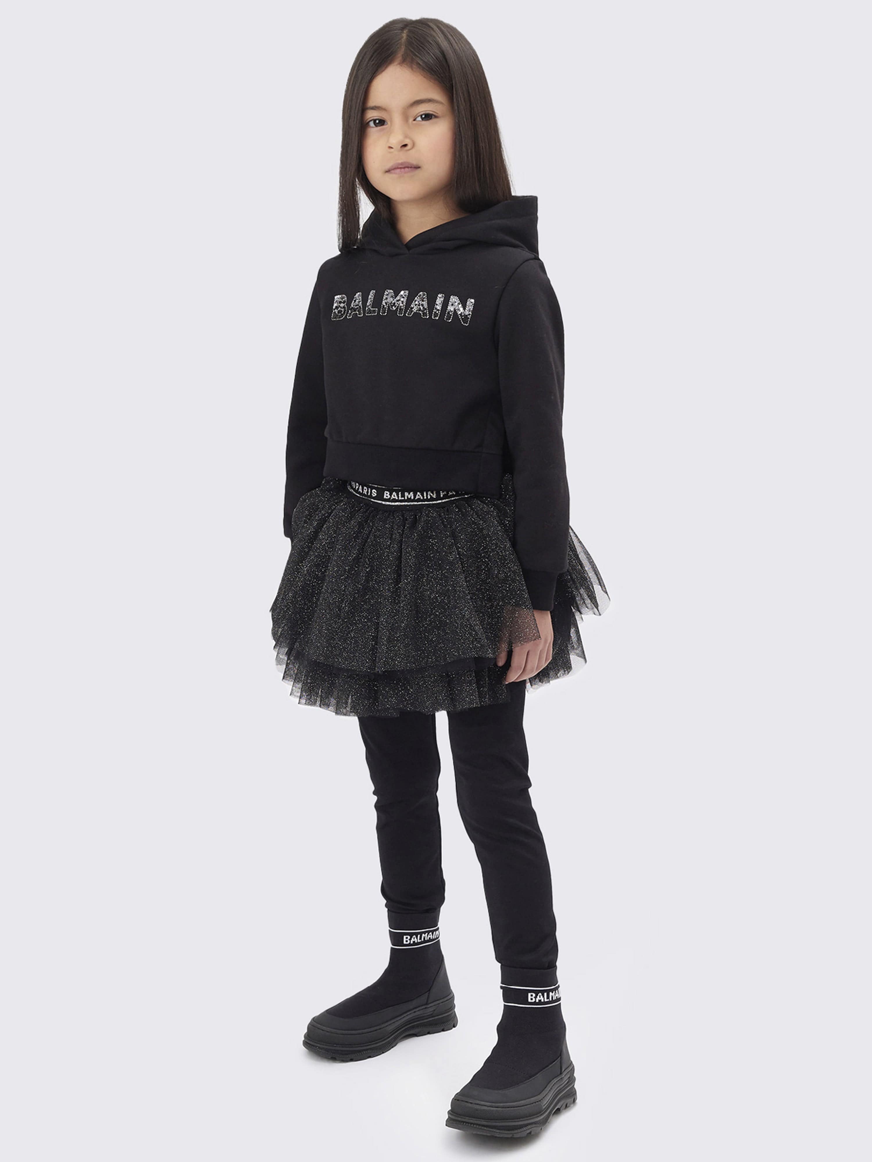 Balmain Black Girls Tutu Leggings - Elegant Dancewear for Ballet, Performance & Dress Up | Perfect for Recitals, Parties & Special Occasions