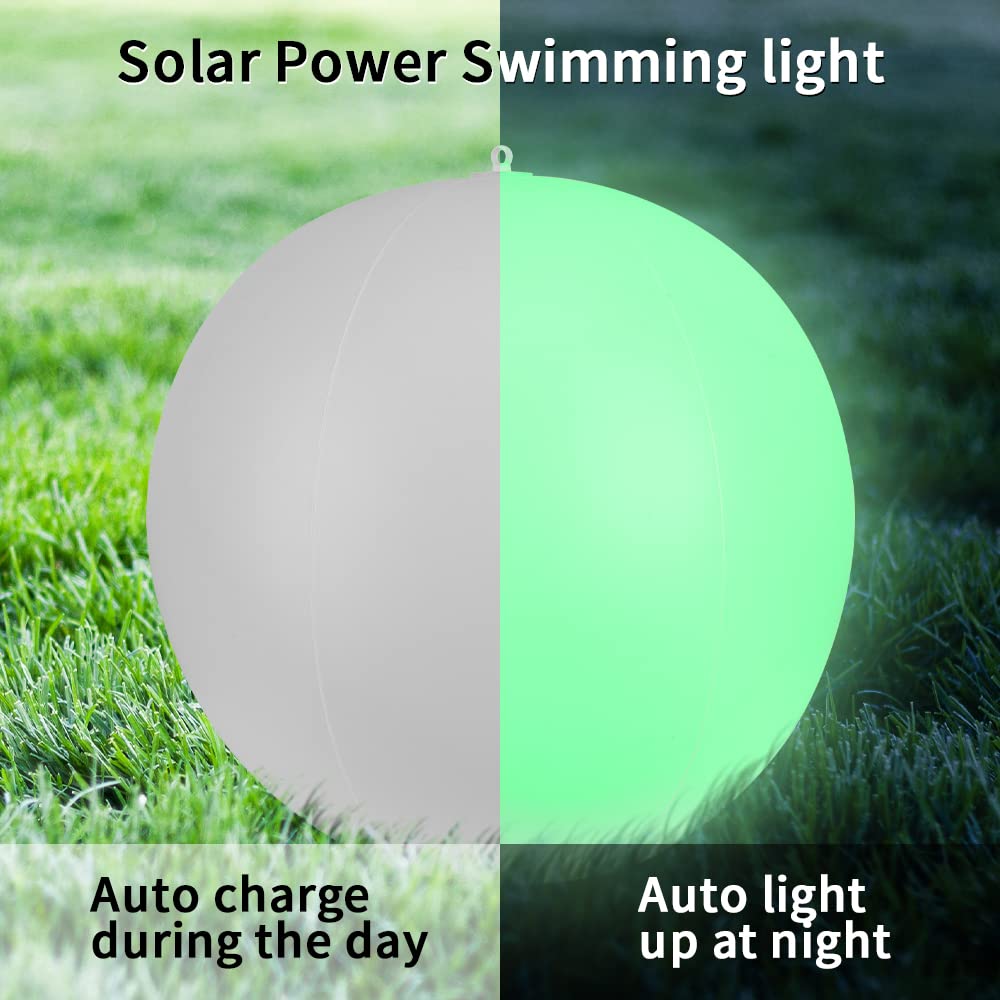**Solar Powered Floating Pool Lights - 14 Inch Waterproof LED Light Balls for Outdoor Swimming Pools, Garden, Lawn & Party Decor (4 Pack) - Perfect for Nighttime Pool Parties, Backyard Gatherings & Summer Evenings**