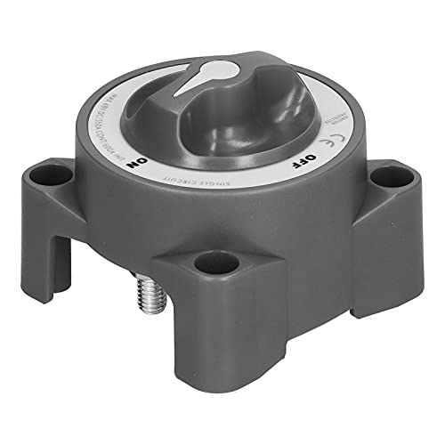 Heavy Duty Battery Cut Off Switch - 2 Position On/Off Power Disconnect for Construction Equipment, Yachts & RVs | Waterproof Main Power Switch (Black) | Ideal for Marine, Off-Road Vehicles & Heavy Machinery Safety