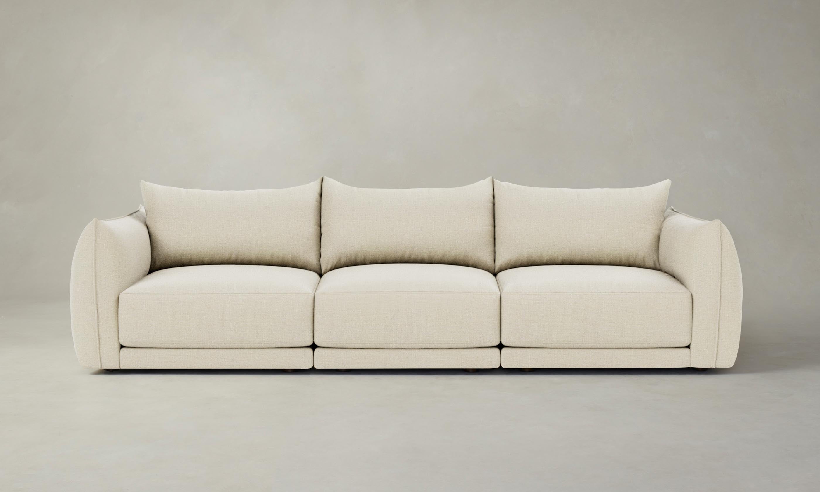 The Jones Modular Sofa - Performance Linen Weave Prairie Fabric Sectional Couch for Living Room, Lounge & Family Room - Durable & Stylish Modern Furniture for Home Decor