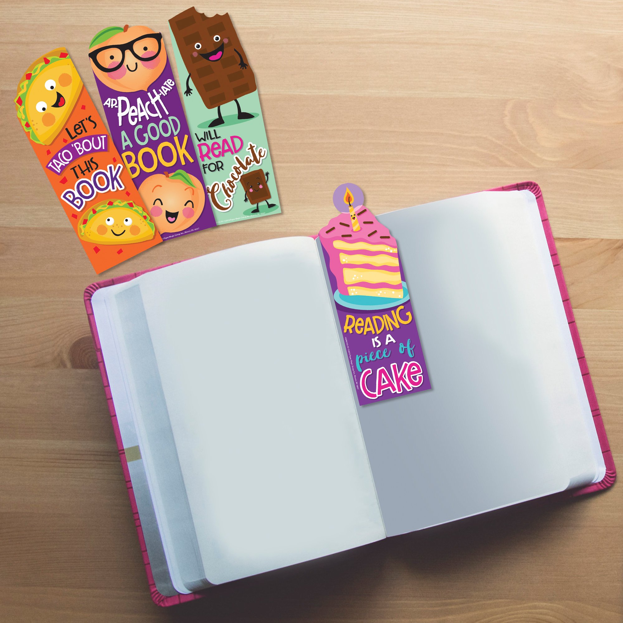 Eureka Cake Scented Bookmarks - 24 Pack Sweet Dessert Scented Page Markers for Books, Cookbooks & Baking Enthusiasts - Perfect Gift for Book Lovers & Bakers