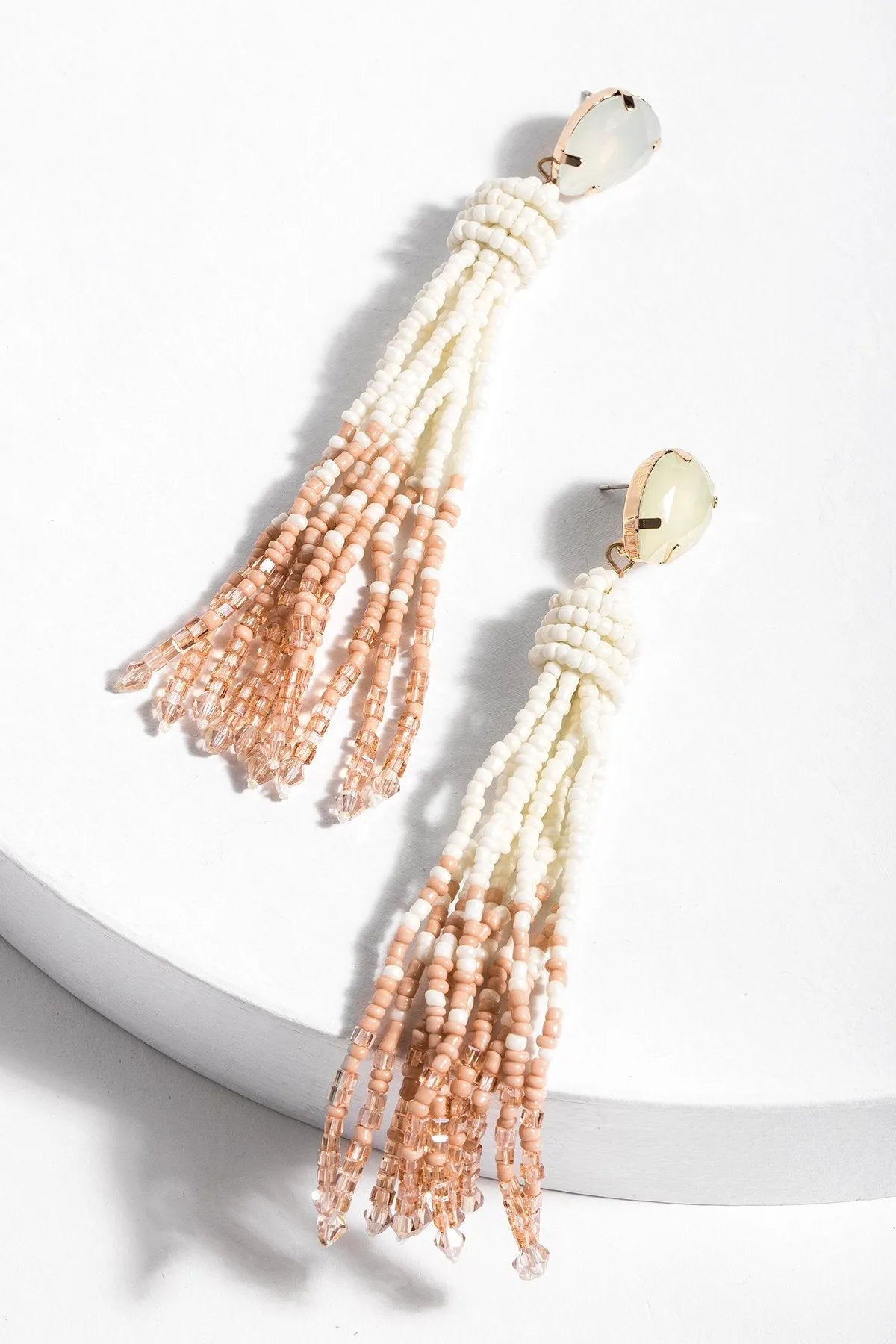 Elegant Tassel Beaded Statement Earrings for Women - Boho Chic Dangle Earrings for Party, Wedding & Special Occasions