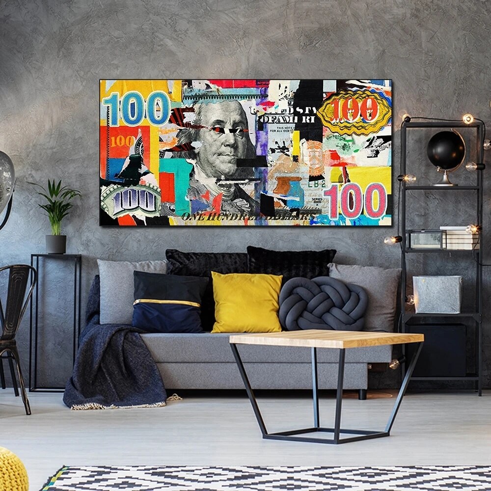 Eye-Catching Dollar Bill Poster - Unique Money Wall Art Decor for Home, Office & Man Cave | Perfect Gift for Finance Enthusiasts